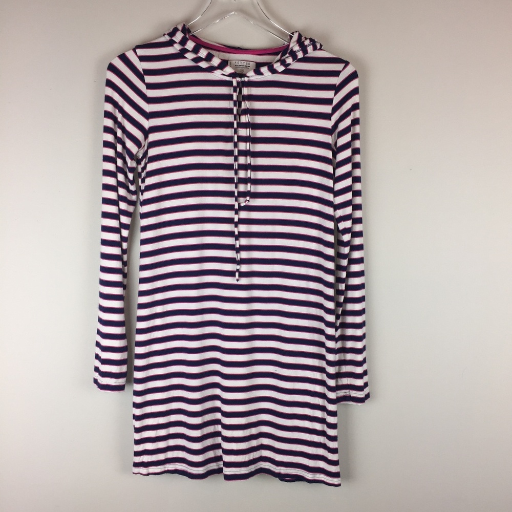 Mott 50 | Striped Beach Cover Up Tunic Hood SPF 50